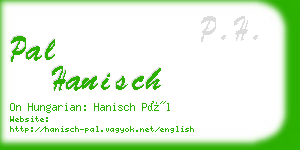 pal hanisch business card
